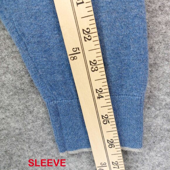 Armani Exchange Sweater Mens Large Heather Blue V-Neck Cotton Cashmere Pullover - Picture 6 of 9